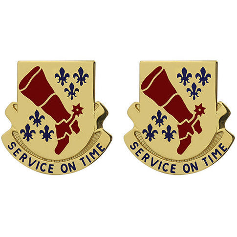 728th Support Battalion Unit Crest (Service on Time) - Sold in Pairs