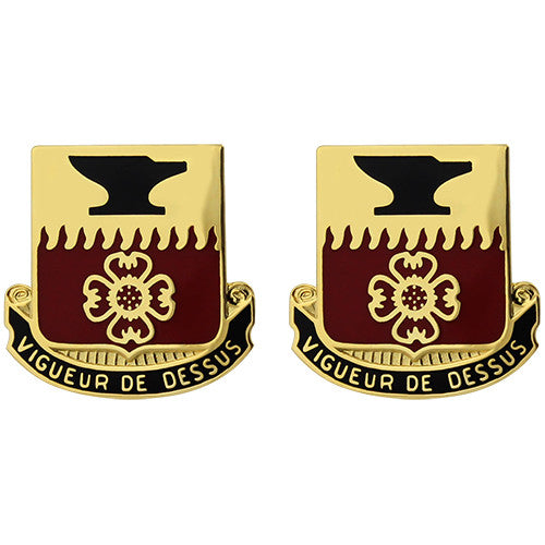730th Support Battalion Unit Crest (Vigueur De Dessus) Army Unit Crests 
