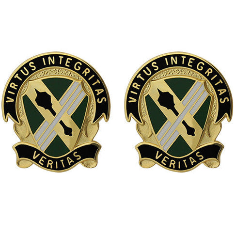 733rd Military Police Battalion Unit Crest (Virtus Integritas Veritas) - Sold in Pairs