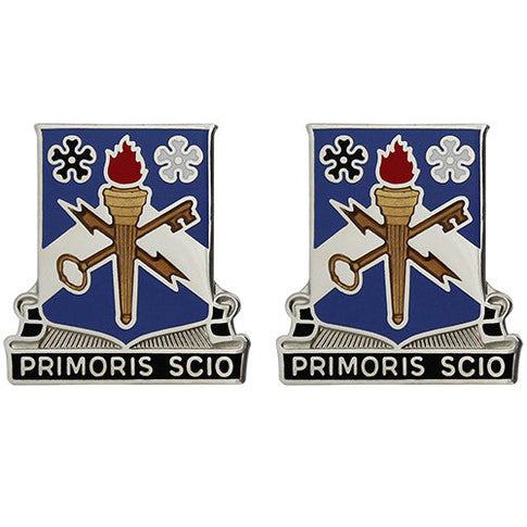 741st Military Intelligence Battalion Unit Crest (Primoris Scio) - Sold in Pairs