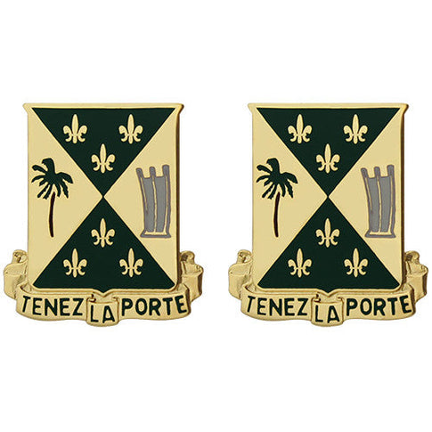 759th Military Police Battalion Unit Crest (Tenez La Porte) - Sold in Pairs