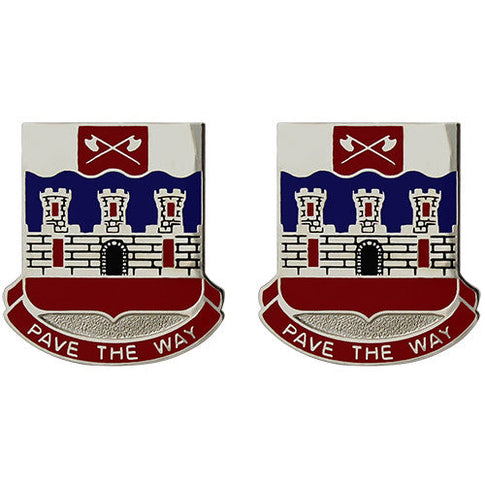 766th Engineer Battalion Unit Crest (Pave the Way) - Sold in Pairs