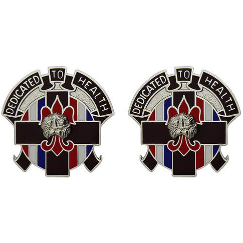 807th Medical Brigade Unit Crest (Dedicated to Health) - Sold in Pairs