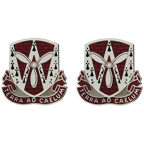 844th Engineer Battalion Unit Crest (Terra Ad Caelum) Army Unit Crests 
