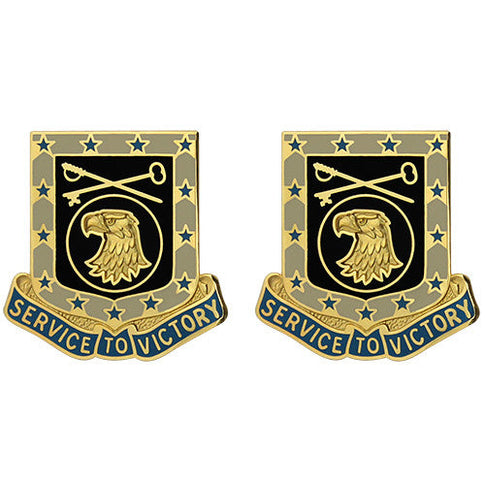 856th Quartermaster Battalion Unit Crest (Service to Victory) - Sold in Pairs