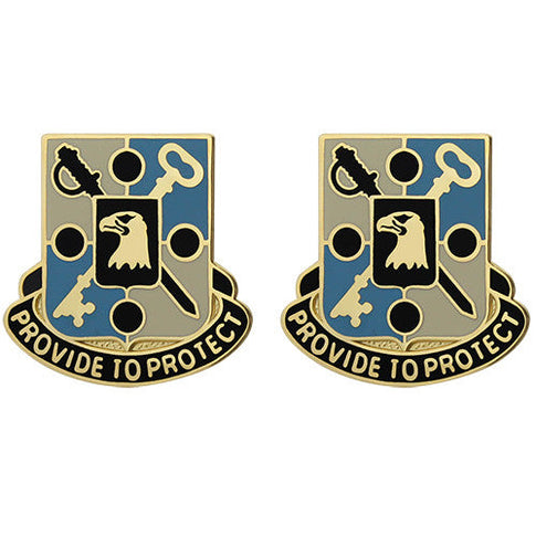 402nd Military Police Battalion Unit Crest (Provide to Protect) - Sold in Pairs