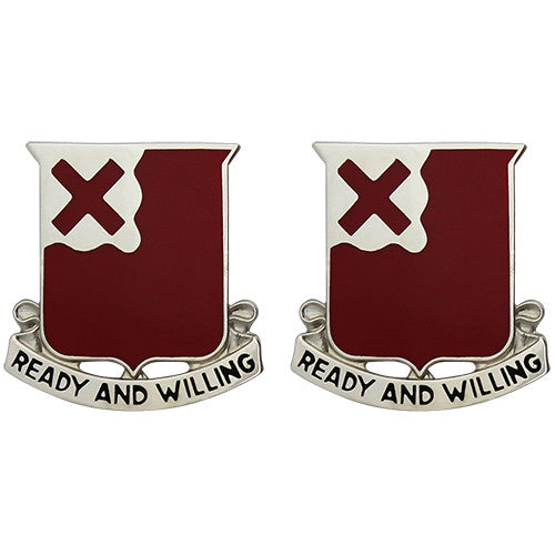 875th Engineer Battalion Unit Crest (Ready and Willing) Army Unit Crests 