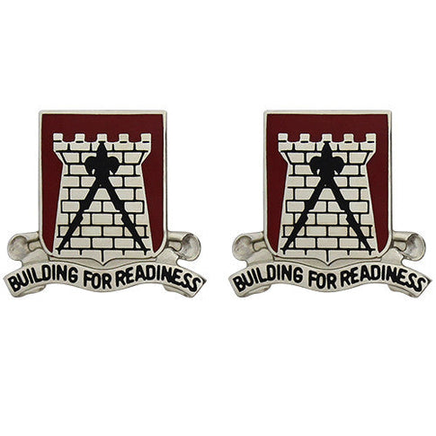 891st Engineer Battalion Unit Crest (Building for Readiness) - Sold in Pairs