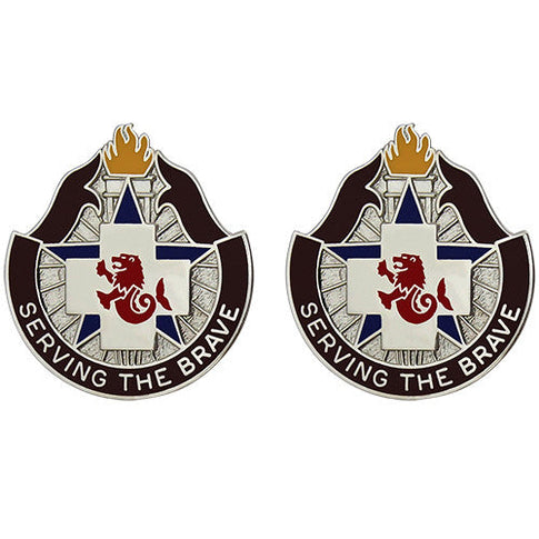 914th Combat Support Hospital Unit Crest (Serving the Brave) - Sold in Pairs