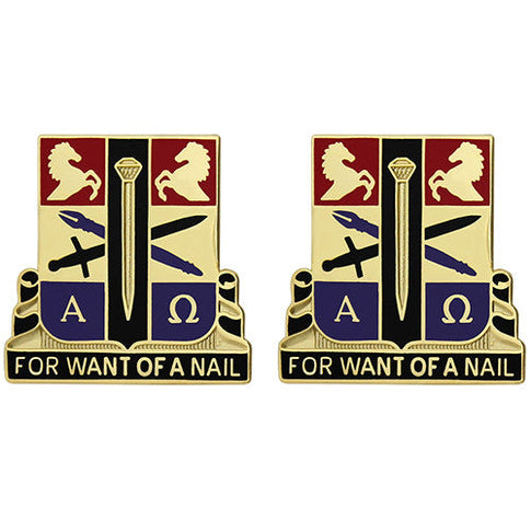 915th Contracting Support Battalion Unit Crest (For Want of a Nail) - Sold in Pairs