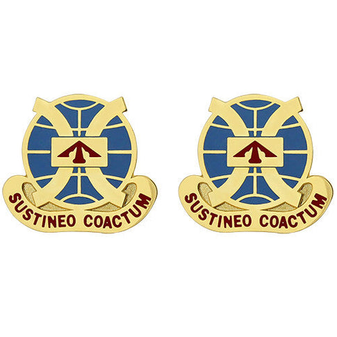 916th Support Brigade Unit Crest (Sustineo Coactum) - Sold in Pairs