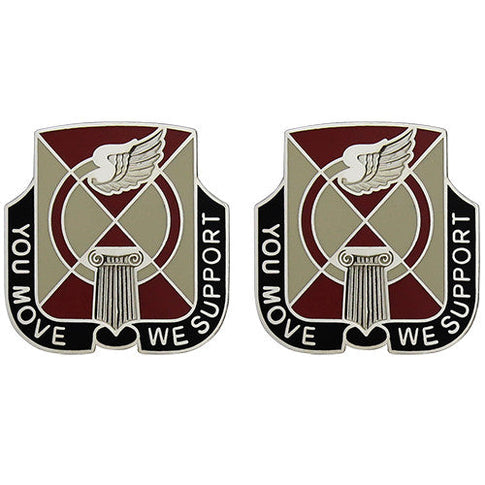 935th Support Battalion Unit Crest (You Move We Support) - Sold in Pairs