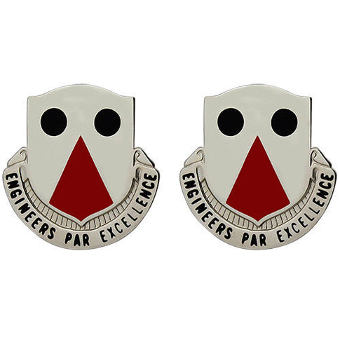 980th Engineer Battalion Unit Crest (Engineers Par Excellence) - Sold in Pairs