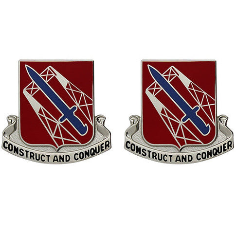 1030th Transportation Battalion Unit Crest (Construct and Conquer) - Sold in Pairs