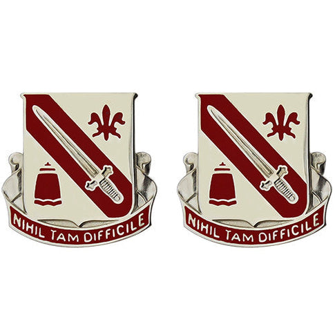 1092nd Engineer Battalion Unit Crest (Nihil Tam Difficile) - Sold in Pairs