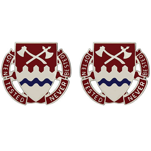 1140th Engineer Battalion Unit Crest (Often Tested Never Bested) Army Unit Crests 