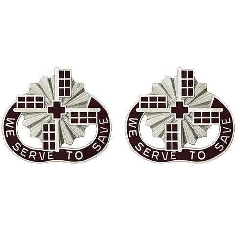 1207th Hospital Unit Crest (We Serve to Save) - Sold in Pairs