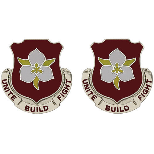 1457th Engineer Battalion Unit Crest (Unit Build Fight) Army Unit Crests 