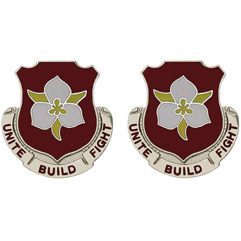 1457th Engineer Battalion Unit Crest (Unit Build Fight) - Sold in Pairs
