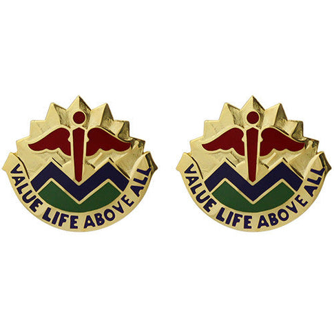 5502nd Hospital Augmentation Unit Crest (Value Life Above All) - Sold in Pairs