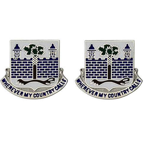 118th Infantry Regiment Unit Crest (Wherever My Country Calls) - Sold in Pairs