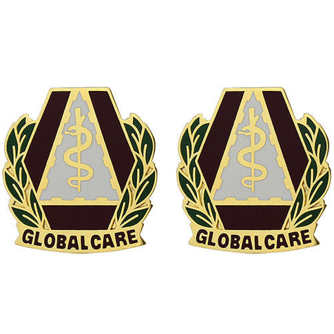 U.S. Army Dental Command Unit Crest (Global Care) - Sold in Pairs