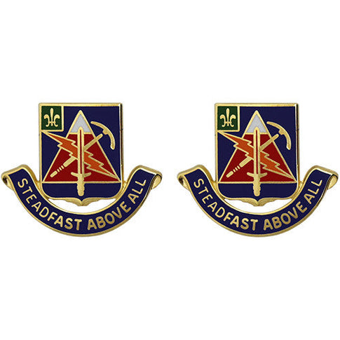 Special Troops Battalion, 4th Brigade, 10th Mountain Division Unit Crest (Steadfast Above All) - Sold in Pairs