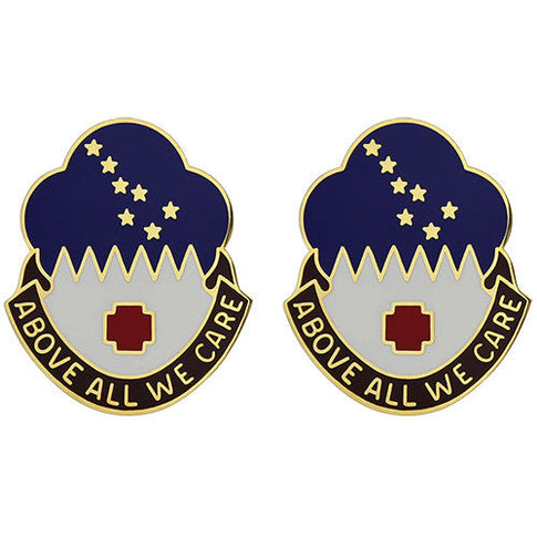 U.S. Army MEDDAC Alaska Unit Crest (Above All We Care) - Sold in Pairs