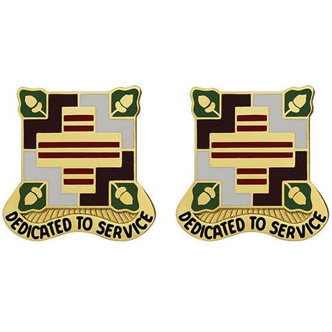 Fort Belvoir Community Hospital (US Army Element) Unit Crest (Dedicated to Service) - Sold in Pairs
