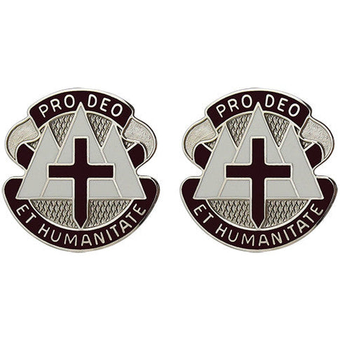 MEDDAC Fort Carson Unit Crest (Pro Deo Et Humanitate) - Sold in Pairs