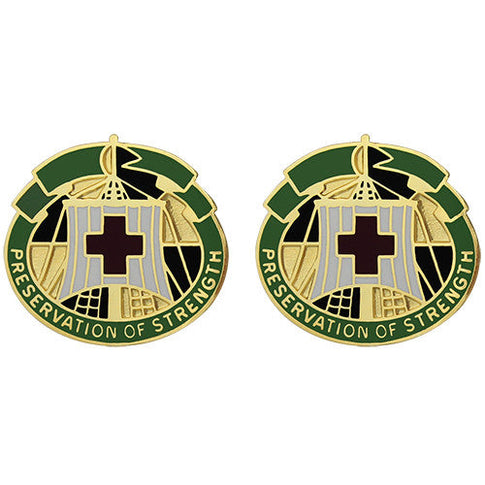 U.S. Army MEDDAC Fort Campbell Unit Crest (Preservation of Strength) - Sold in Pairs