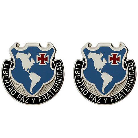 Western Hemisphere Institute for Security Cooperation Unit Crest (Libertad Paz Y Fraternidad) - Sold in Pairs