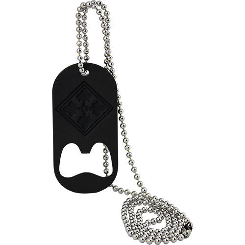 U.S. Army 4th Infantry Division Dog Tag Bottle Opener Bottle Openers 