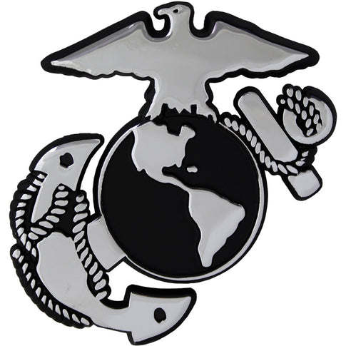 U.S. Marine Corps Eagle Globe and Anchor Chrome Auto Emblem