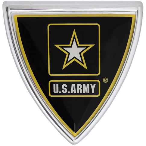 U.S. Army Star Logo Shield Chrome Auto Emblem