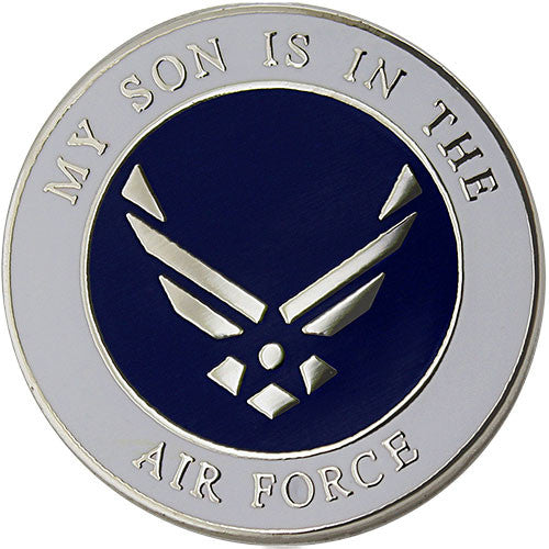 My Son is in the Air Force with Hap Arnold Wings 1" Lapel Pin Pins 