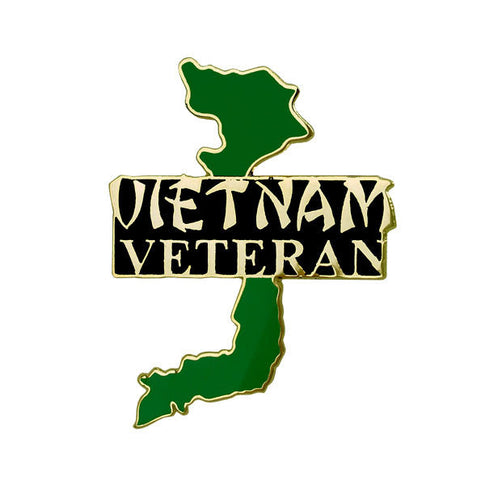 Vietnam Veteran with Green Country Map 1 1/4