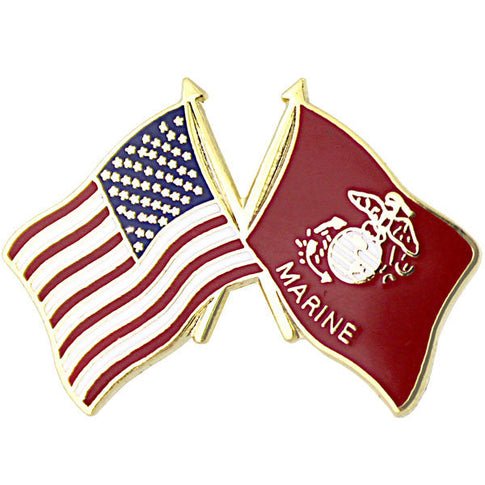 American and Marine Corps Crossed Flags 1
