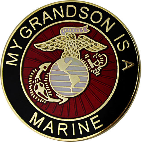 My Grandson is a Marine 1" Lapel Pin Pins 