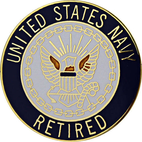 Navy Retired with Crest 7/8
