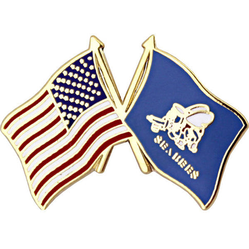 American and Seabee Crossed Flags 1