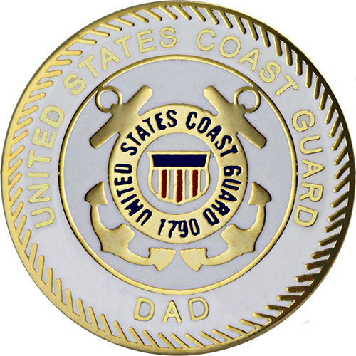 Coast Guard Dad with Crest 7/8" Lapel Pin Pins 