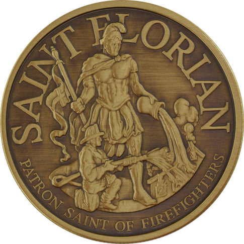 Saint Florian and NRA Seal Challenge Coin