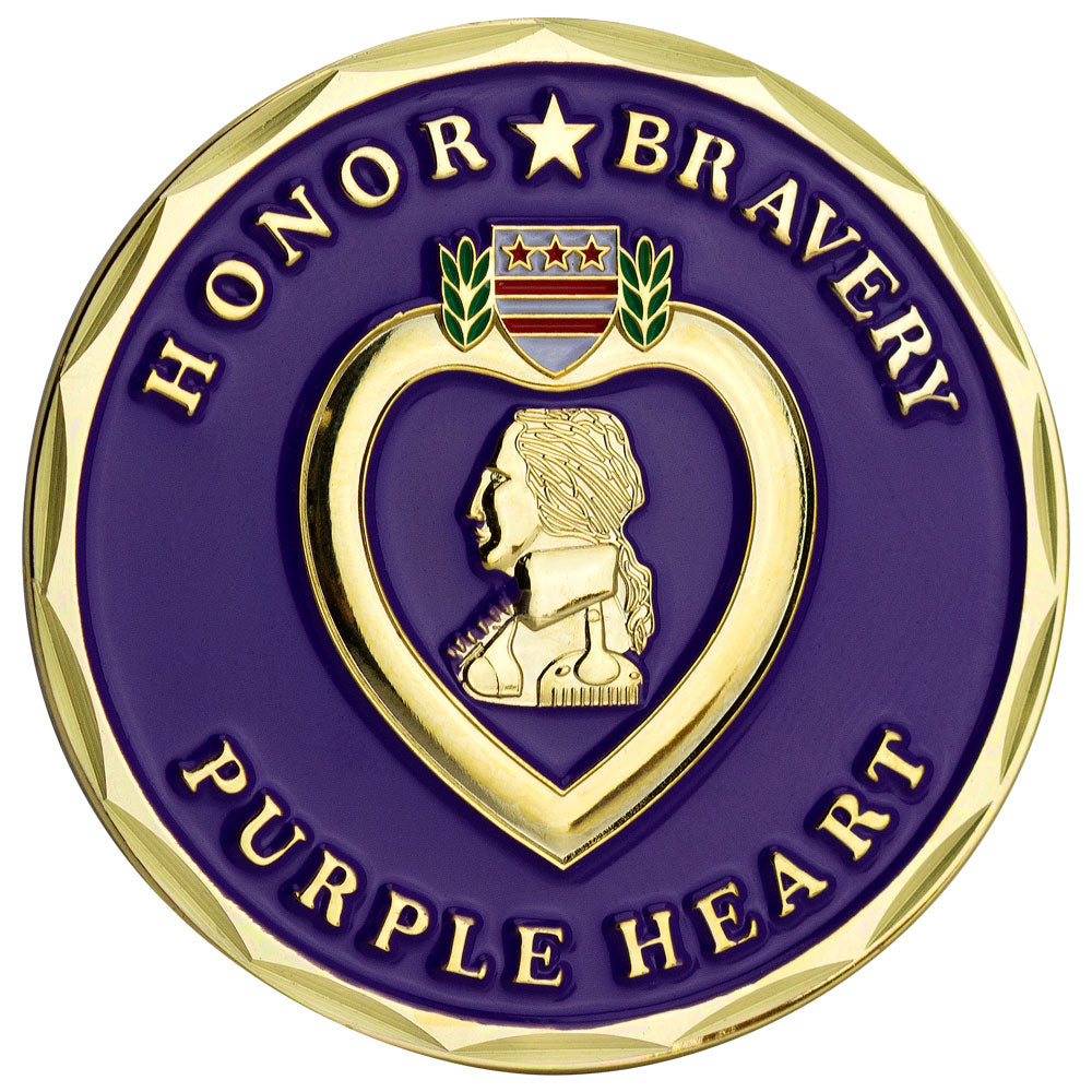Purple Heart Coin - Honor and Bravery Challenge Coins 