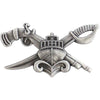 Navy SWCC Special Warfare Combatant Crew Badge - Silver Oxidized