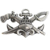 Navy SWCC Special Warfare Combatant Crew Badge - Silver Oxidized