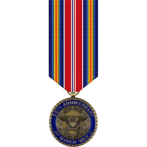 World War II 50th Anniversary Commemorative Miniature Medal