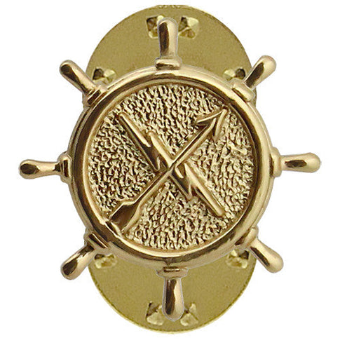 Navy Operations Technician Collar Device - Gold Finish