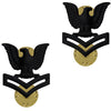 Navy Subdued Black Metal Collar Insignia Rank - Enlisted and Officer Rank 8483