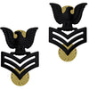 Navy Subdued Black Metal Collar Insignia Rank - Enlisted and Officer